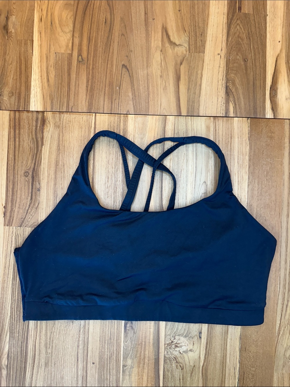 lululemon Energy Bra Medium Support B-D Cups Evolve — Size Large — Black